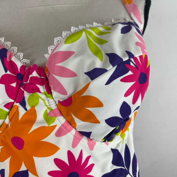 Terra & Sky. Floral Tankini Top 1X EUC - Picture 4 of 8